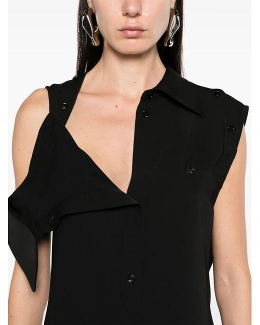 Courreges Black Modular Tech Crepe Shirt