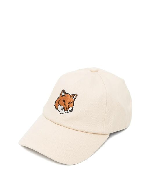 Maison Kitsuné Natural Fox Head Baseball Cap