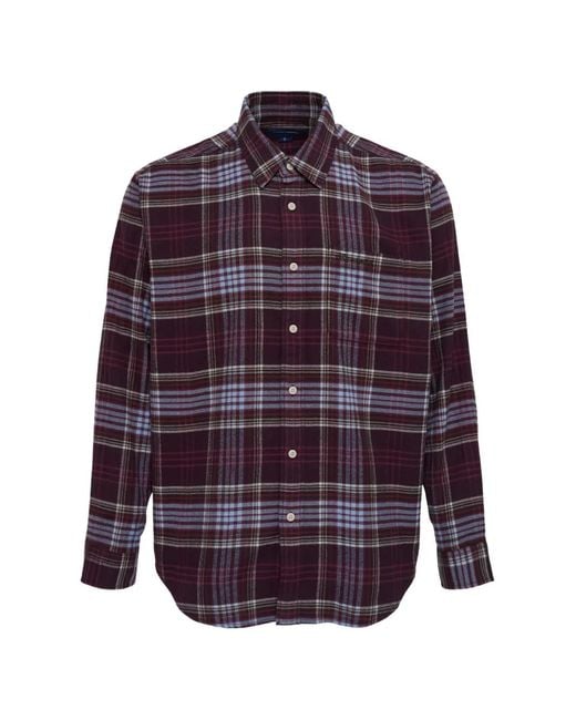 Thisisneverthat Purple Flannel Check Shirt for men