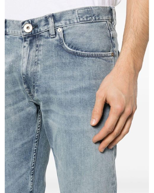 Eleventy Blue Mid-rise Tapered-leg Jeans for men