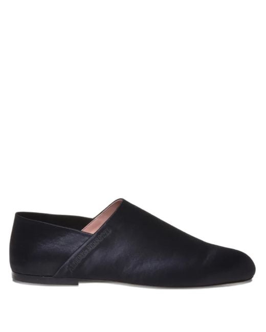 Alberta Ferretti Blue Loafer Mit Logo-Prägung
