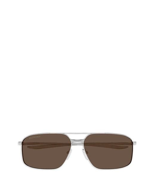 Balenciaga Gray Pilot-Frame Sunglasses
