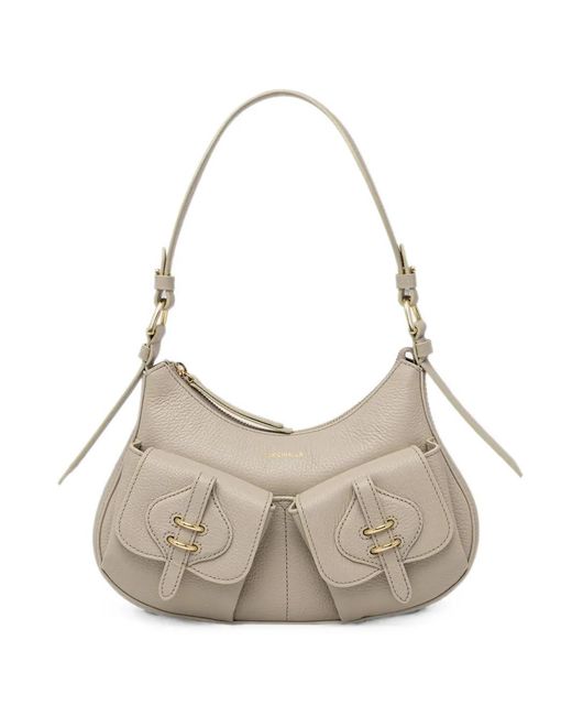 Coccinelle Natural Small Mavery Pocket-Detail Shoulder Bag