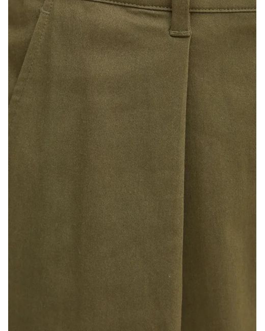Liu Jo Green Pleated-Front Cargo Trousers