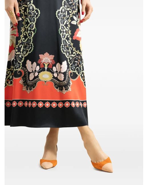 Manolo Blahnik Orange Capsli Slingback Pumps