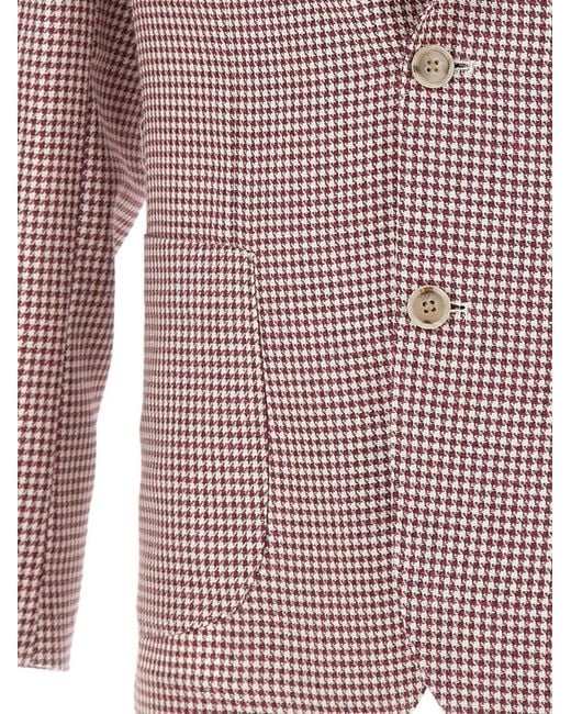 Barba Napoli Pink Easy J Mono Blazer for men
