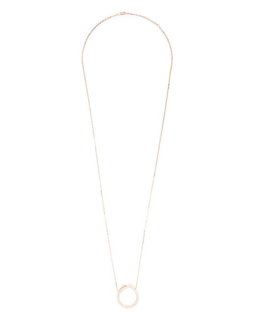 Repossi White 18Kt Rose Antifer Diamond Pendant Necklace