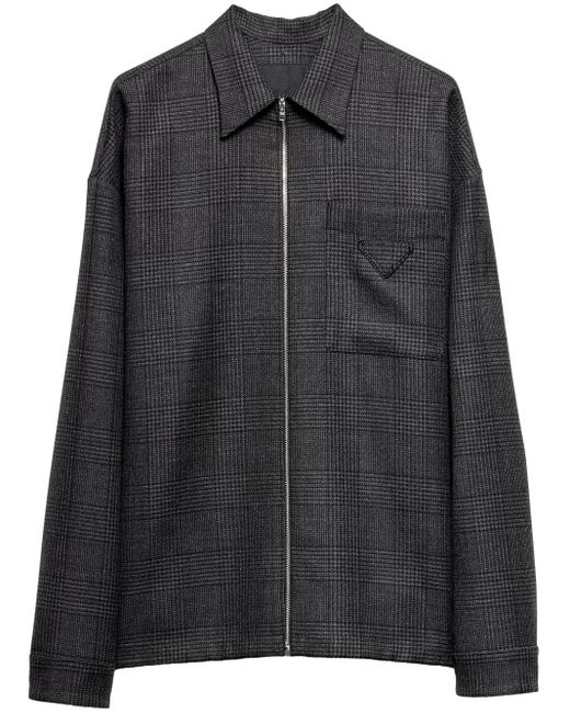 メンズ Prada ジップ シャツ Black