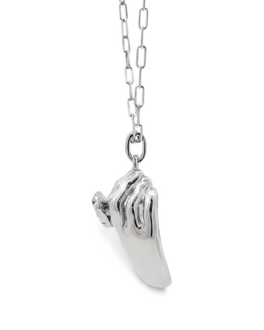 Di Volpe Metallic Ma Che Vuoi Ruby-Embellished Pendant Necklace