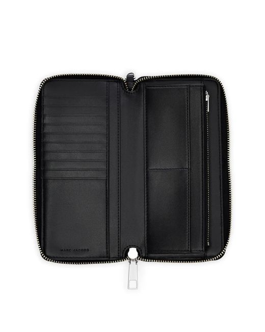 Marc Jacobs Blue Striped Canvas Continental Wallet