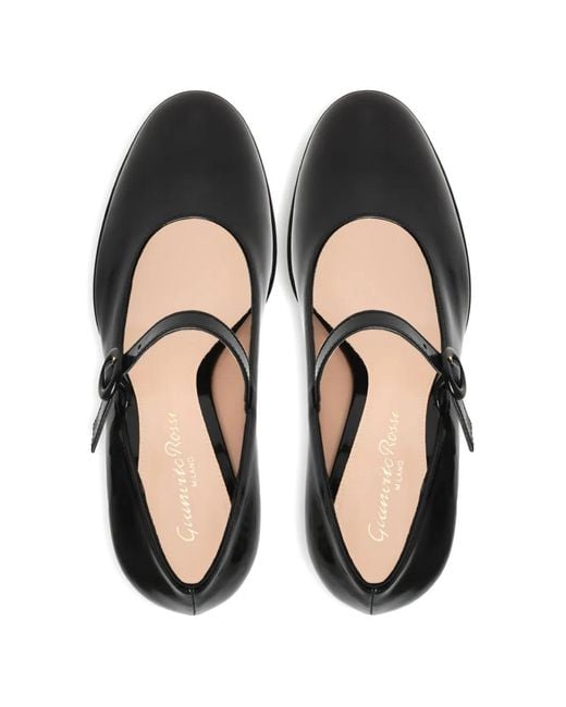 Gianvito Rossi Black Buckle-Strap Pumps