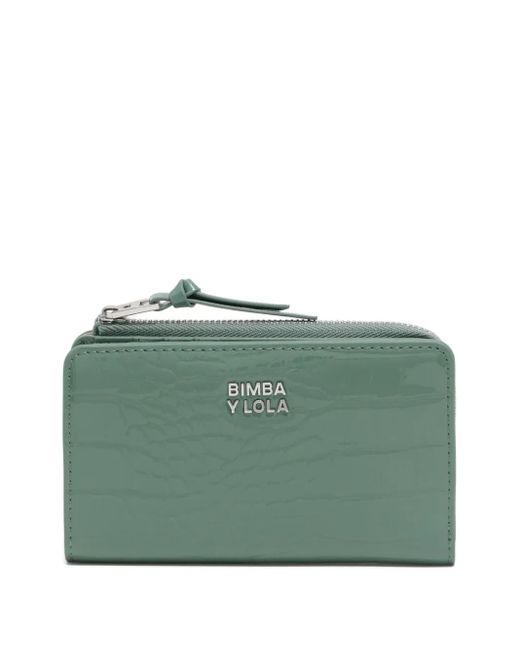 Bimba Y Lola Green Portemonnaie mit Kroko-Effekt
