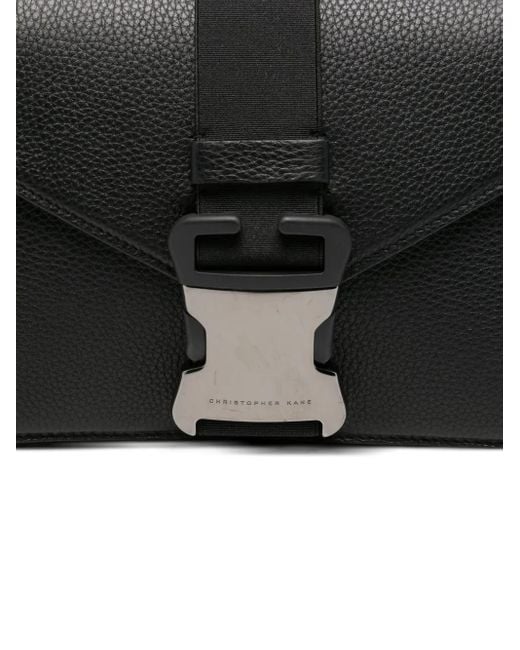 Christopher Kane Black Buckle-Fastening Chain Shoulder Bag