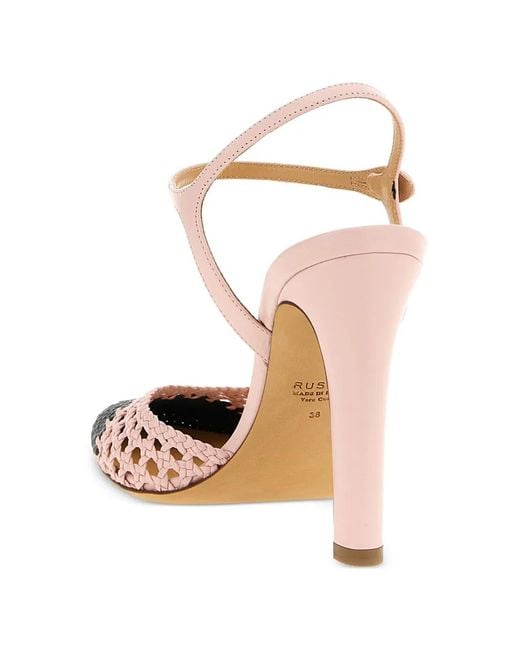 Francesco Russo Pink Escarpins En Crochet