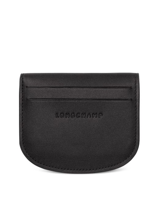 Longchamp Black Pliage Leather Cardholder