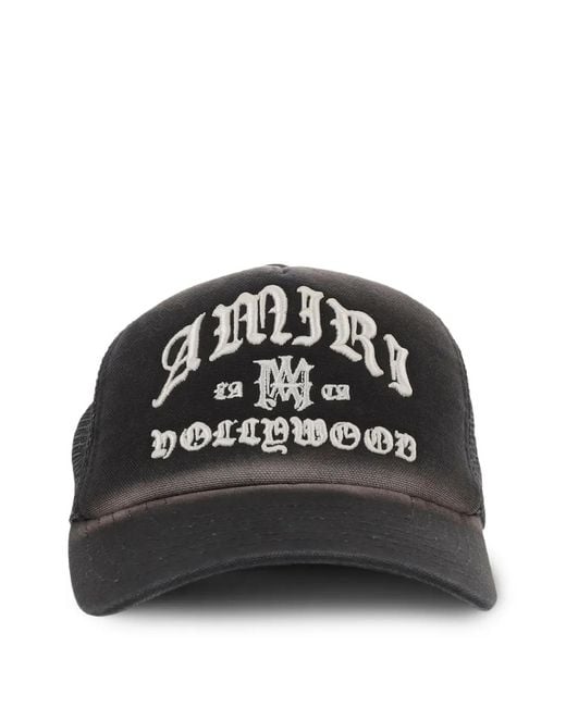 Amiri Black Hollywood" Trucker Hat for men