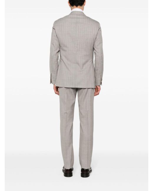 Boggi Gray Single-breasted Wool Suit for men