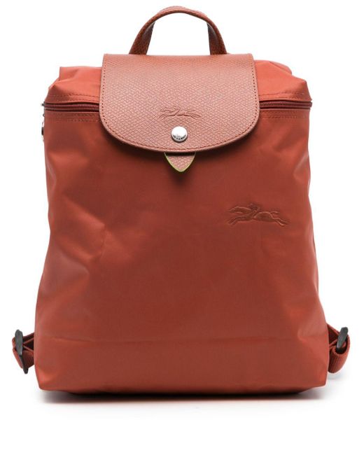 Longchamp Red Medium Le Pliage Green Backpack