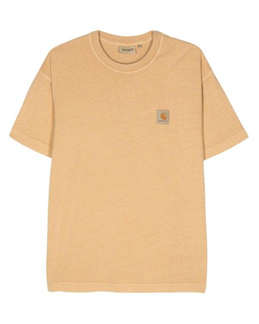 Carhartt Nelson T-Shirt mit Logo-Patch in Natural für Herren