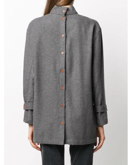 Jejia Gray Buttoned-Back Shirt