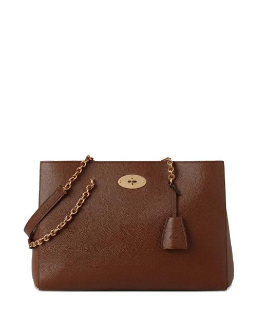 Mulberry Brown Lily Chain Tote Bag