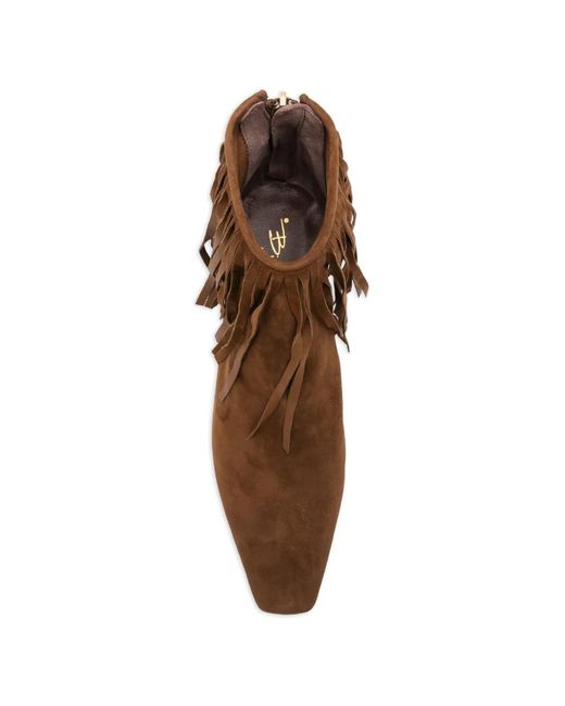 BIANCADI Brown Fringed Leather Boots