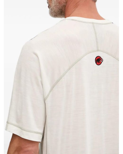 Mammut White X Hiking Patrol Raglan-Sleeve Logo-Patch T-Shirt for men
