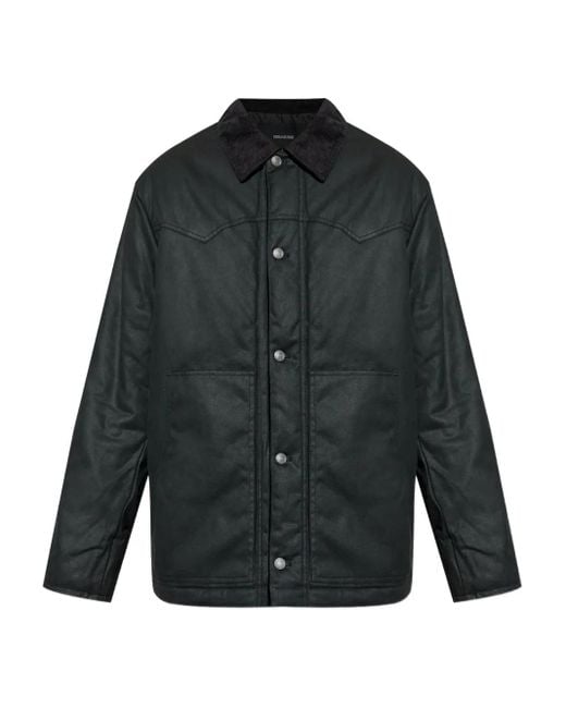 Zadig & Voltaire Gray Panelled Button-Up Jacket for men