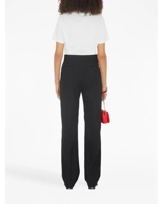 Burberry White Tonal Embroidered-Logo T-Shirt