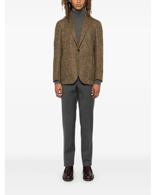 Rota Gray Pressed-Crease Tailored Trousers for men