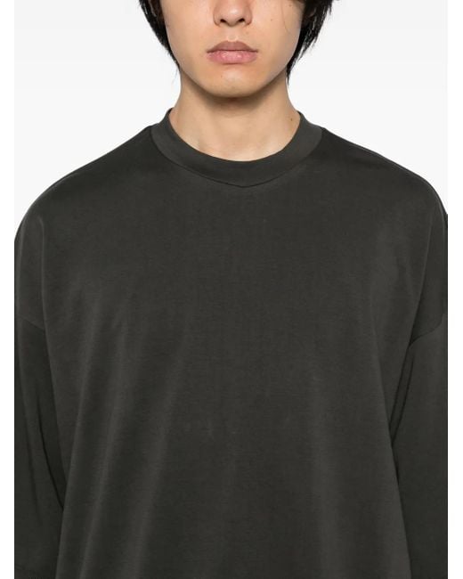 DEVOA Black Cotton T-Shirt for men