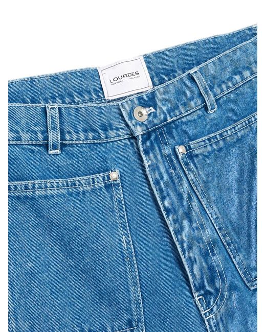 Lourdes Blue Patch-Pocket Jeans for men