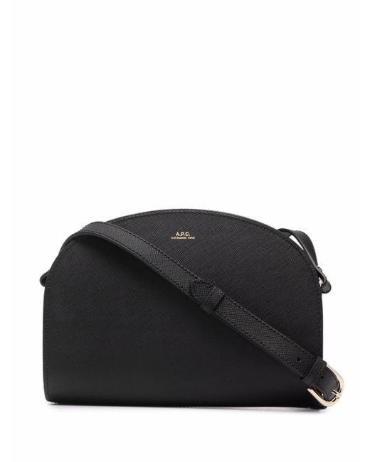 A.P.C. Black Demi Lune Leather Bag