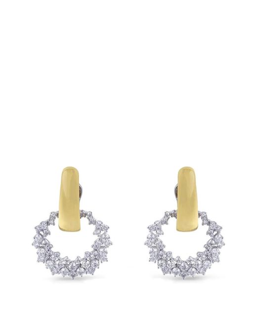 YEPREM Metallic Boucles D'Oreilles Pendantes À Diamants