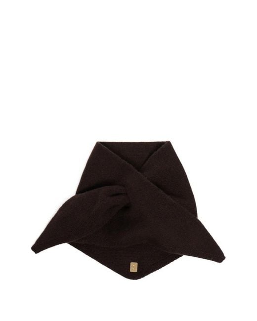 Sandro White Wool Pull Through Scarf