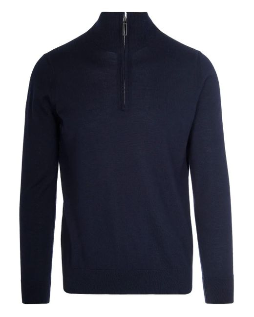 Paolo Pecora Blue Virgin Wool Sweater for men