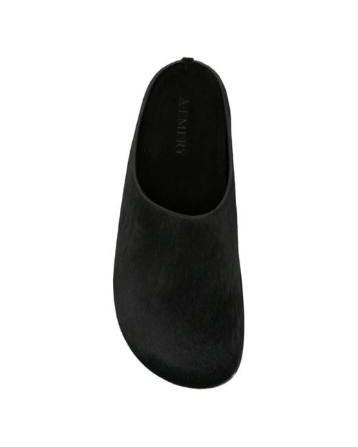 A.Emery Black Lou Calf Hair Clogs