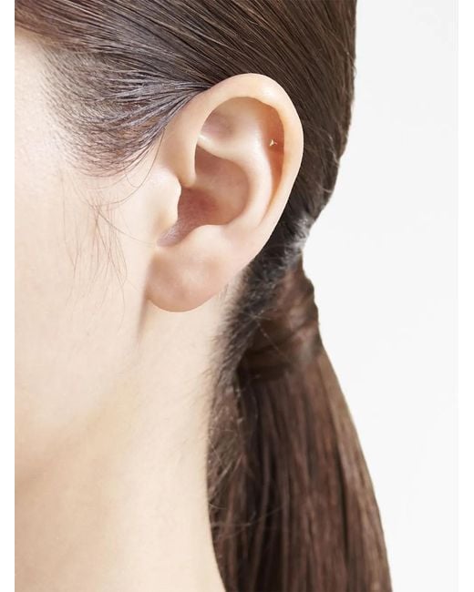 Shihara White 18Kt Bar Pin Earring