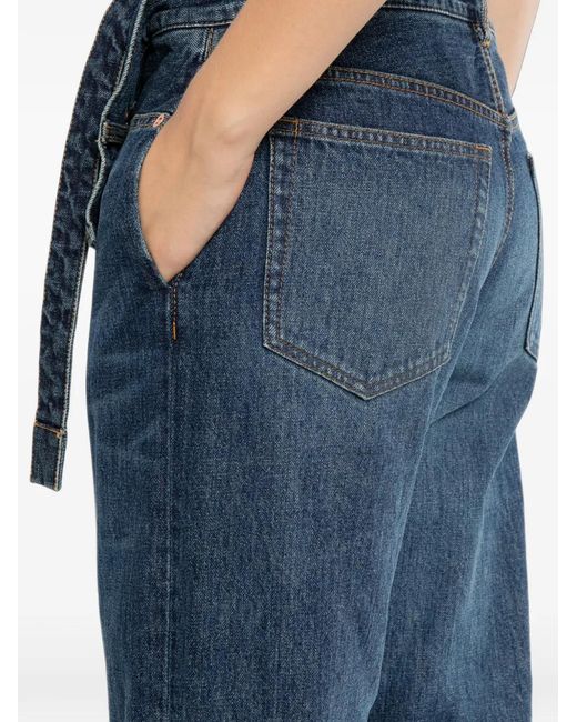 Sacai Blue Layered Panel Jeans