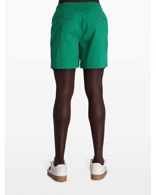 Polo Ralph Lauren Green Polo Pony Embroidered Twill Shorts for men