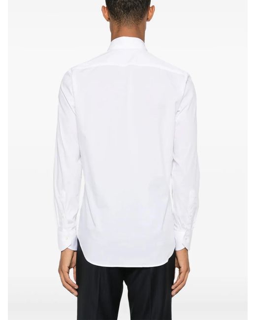 Canali White Poplin Shirt for men