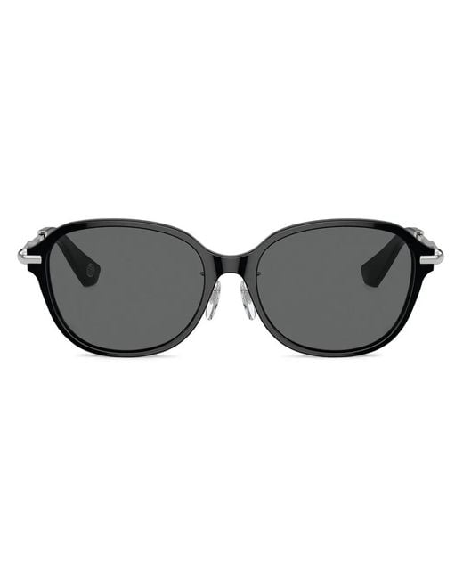Burberry Black Round-Frame Sunglasses