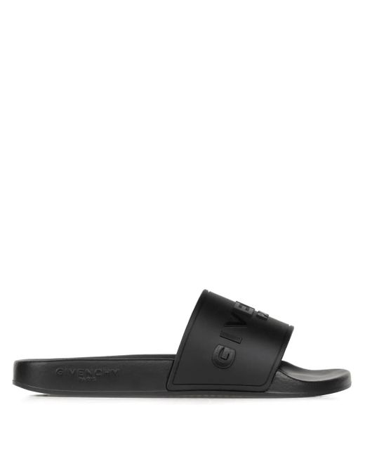 Givenchy Black Embossed Slides for men