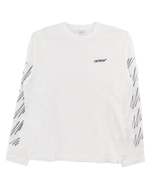 Off-White c/o Virgil Abloh T-Shirt mit Streifen in White für Herren