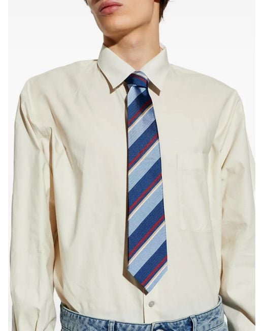 Paul Smith Blue Cravate À Rayures for men