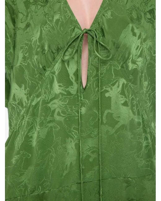 Robe Mi-Longue Rouna À Motif En Jacquard Zadig & Voltaire en coloris Green