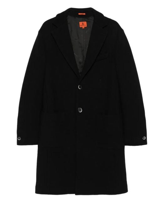 Barena Black Single-Breasted Long-Sleeve Coat for men