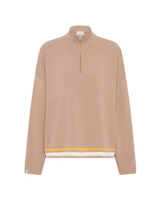 The Upside Natural Veneto Carter Half-Zip Sweater