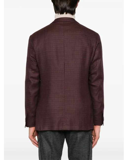 Corneliani Purple Single-Breasted Blazer for men
