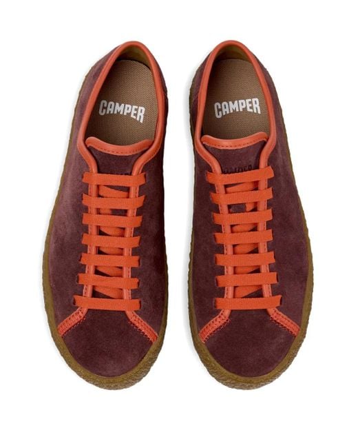 Camper Brown Peu Terreno Suede Lace-Up Sneakers